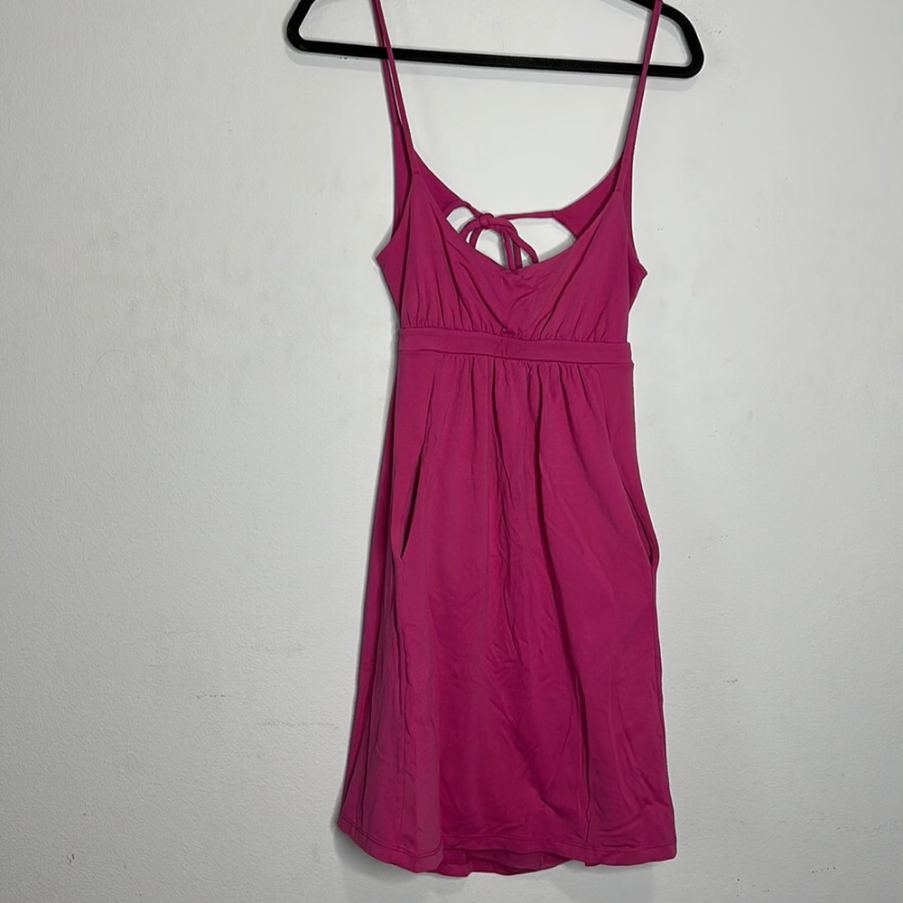 Revolve Susana Monaco magenta tie up dress M